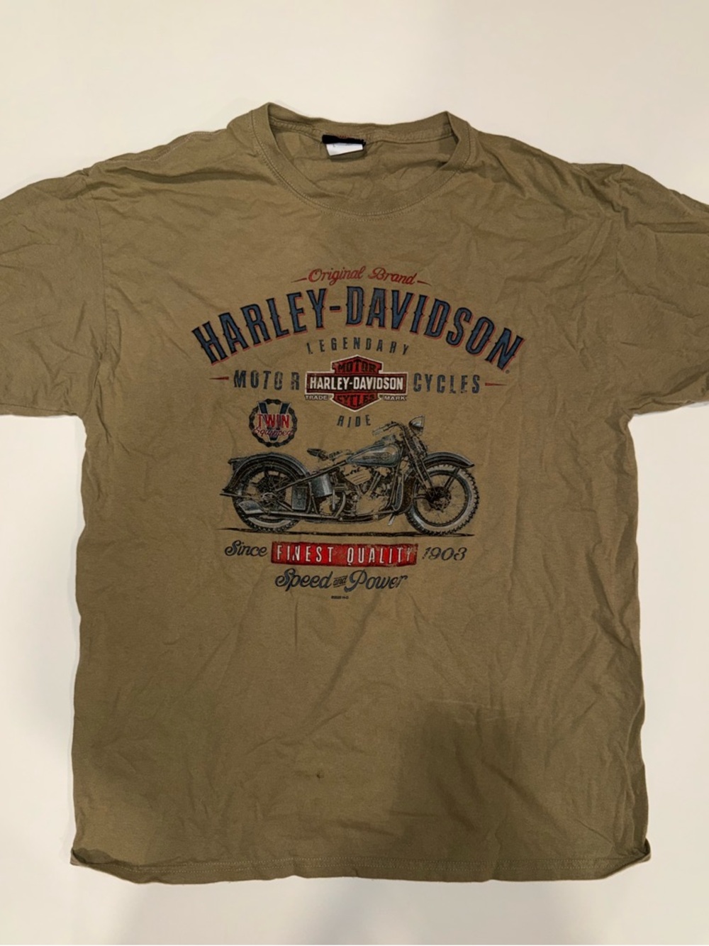 Harley-Davidson Olive Short Sleeve Motorcycle Graphic Tee